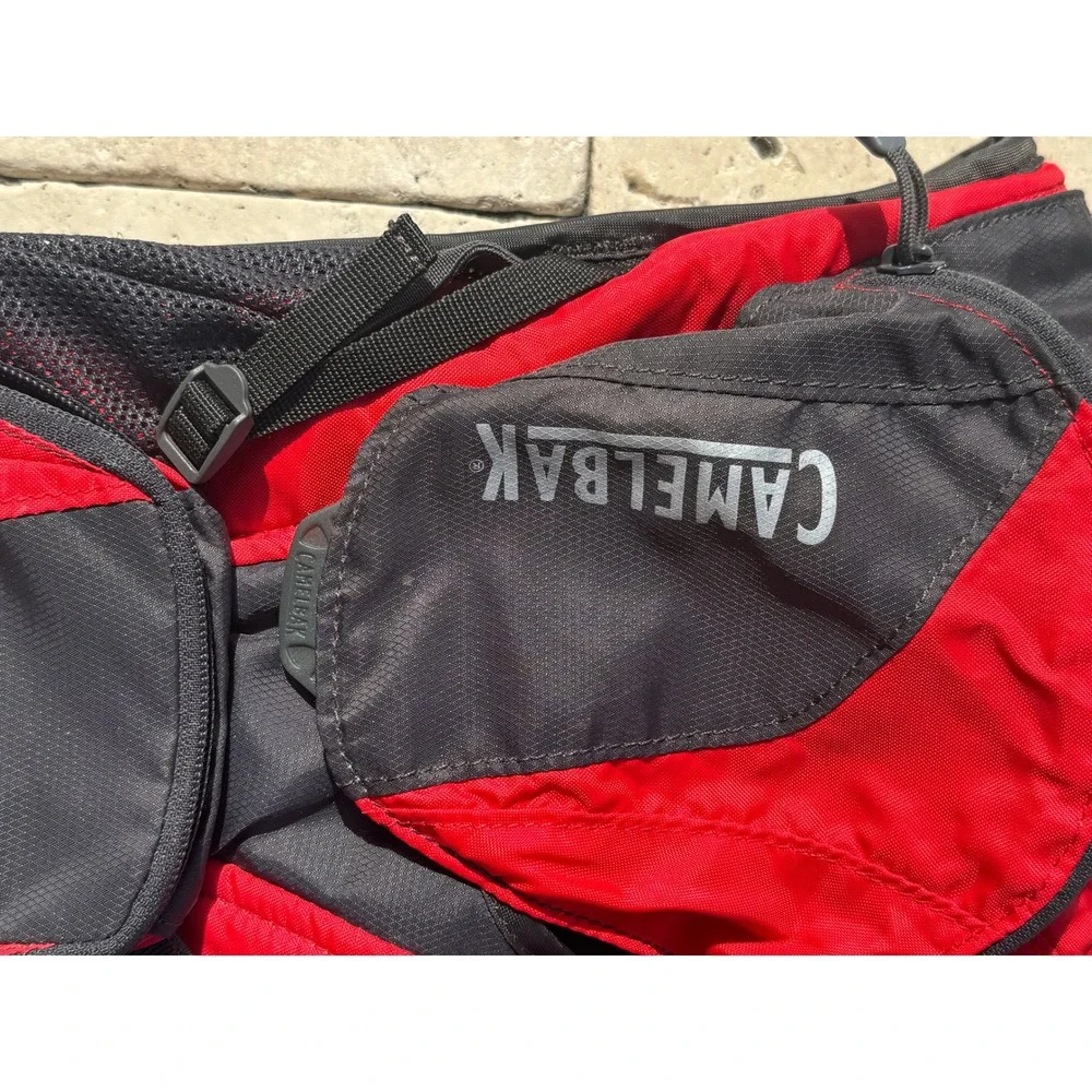 Camelbak Hydration Pack Backpack Hiking Running Biking Water Reservoir Red Black